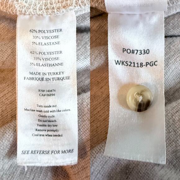 Faherty Gorpcore Legend Sweater Shirt Pink Gray Women’s Size Large Buffalo Plaid - Picture 5 of 7